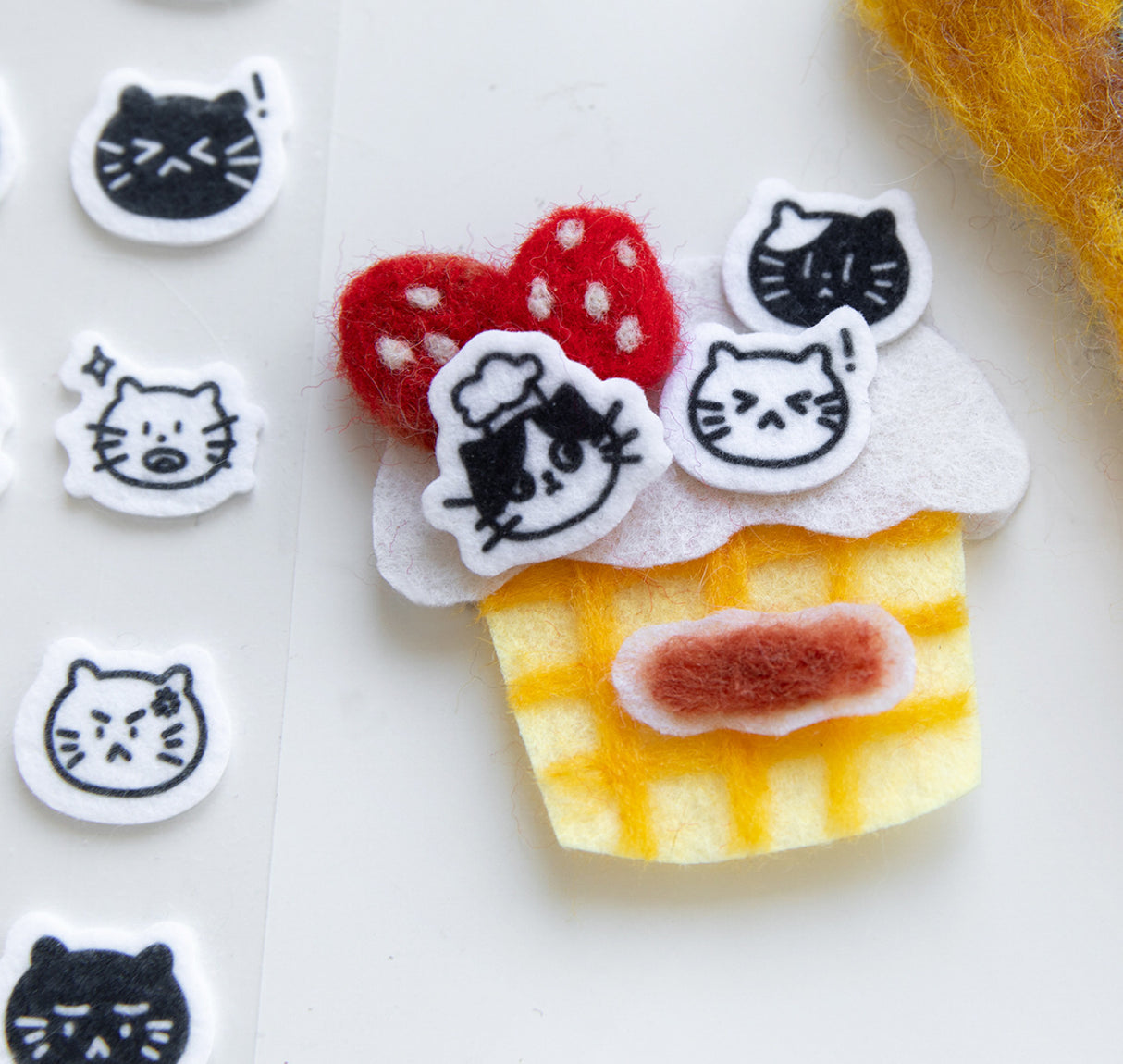 Cat Wool Felt Sticker