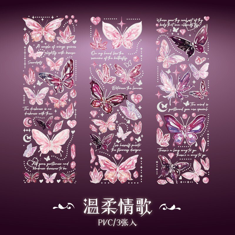 Stickerbogen „Schmetterling glänzend“