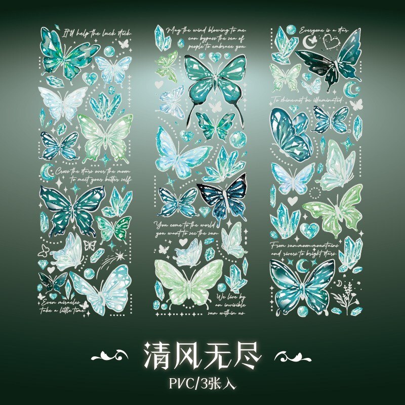 Stickerbogen „Schmetterling glänzend“