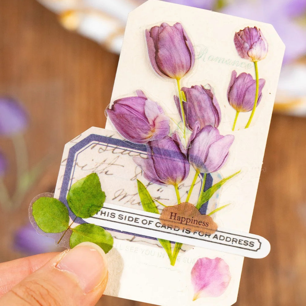 Vintage Flower Collection Sticker Book