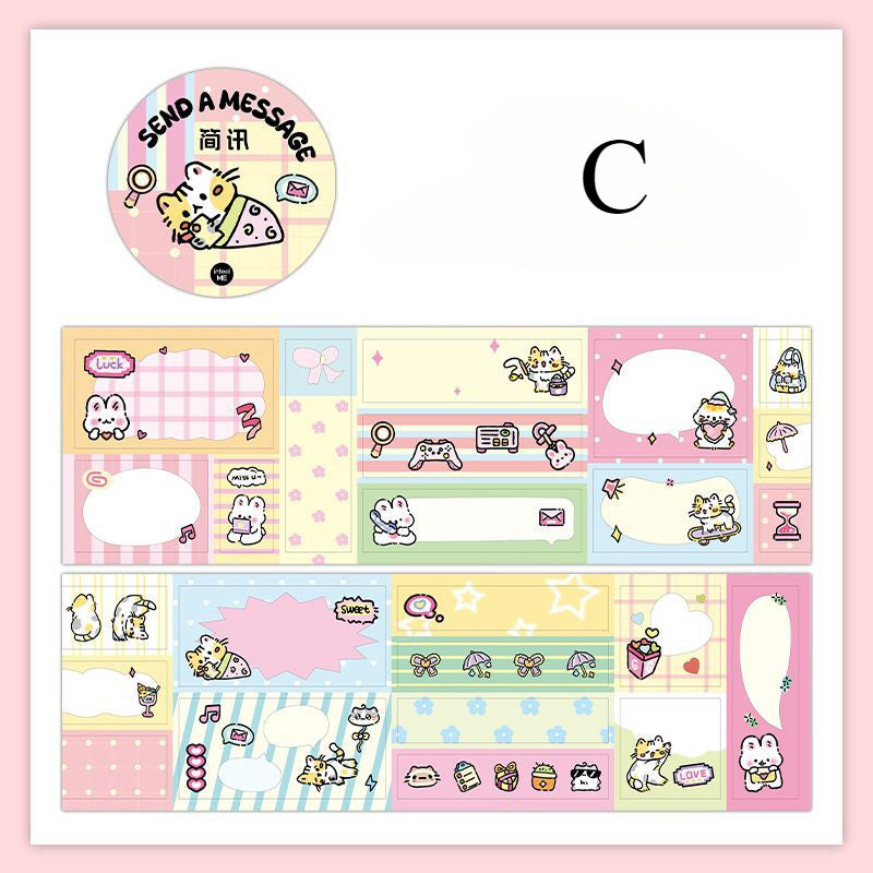 Cute Cartoon Animal Pattern Washi Tape