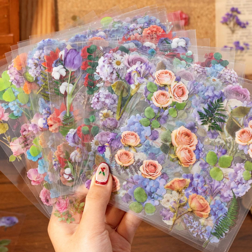 Vintage Flower Collection Sticker Book