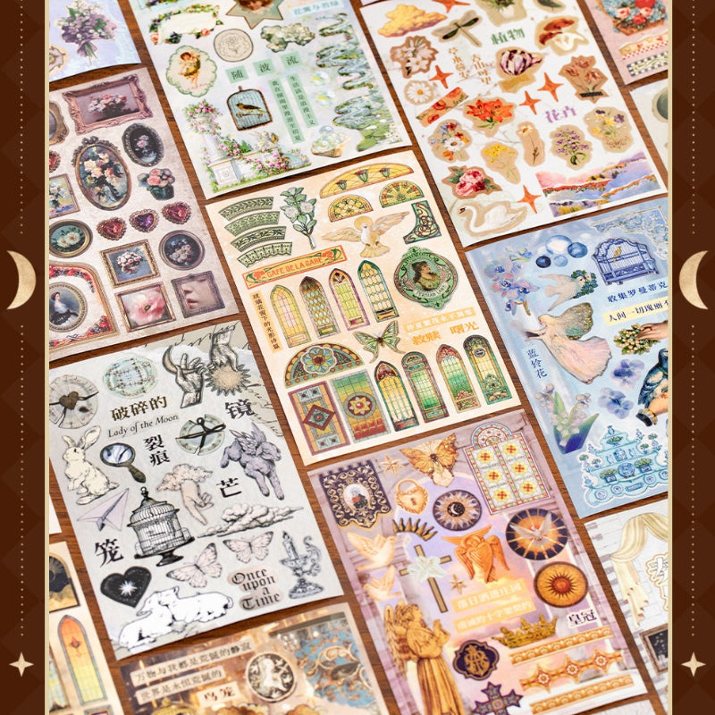 30 Pages Baroque Rococo Style Sticker Book