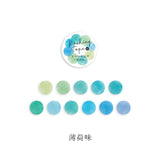 Candy Color Dot Adhesive Stickers Washi Tapes