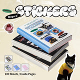 100pcs Aesthetic Journaling Sticker Book