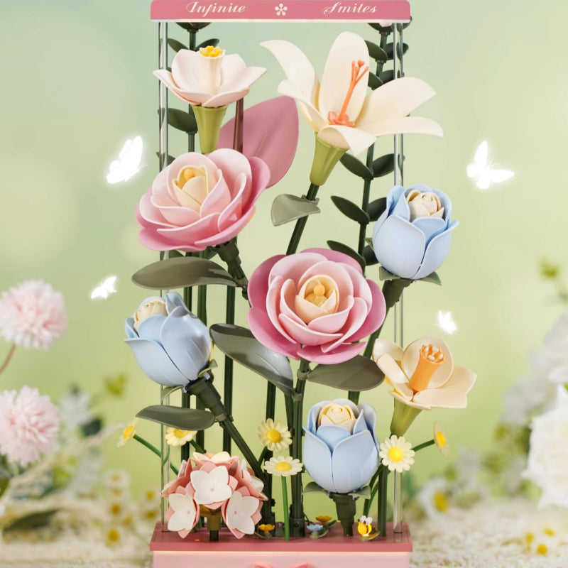 DIY Flower Bouquet Building Blocks Model Set