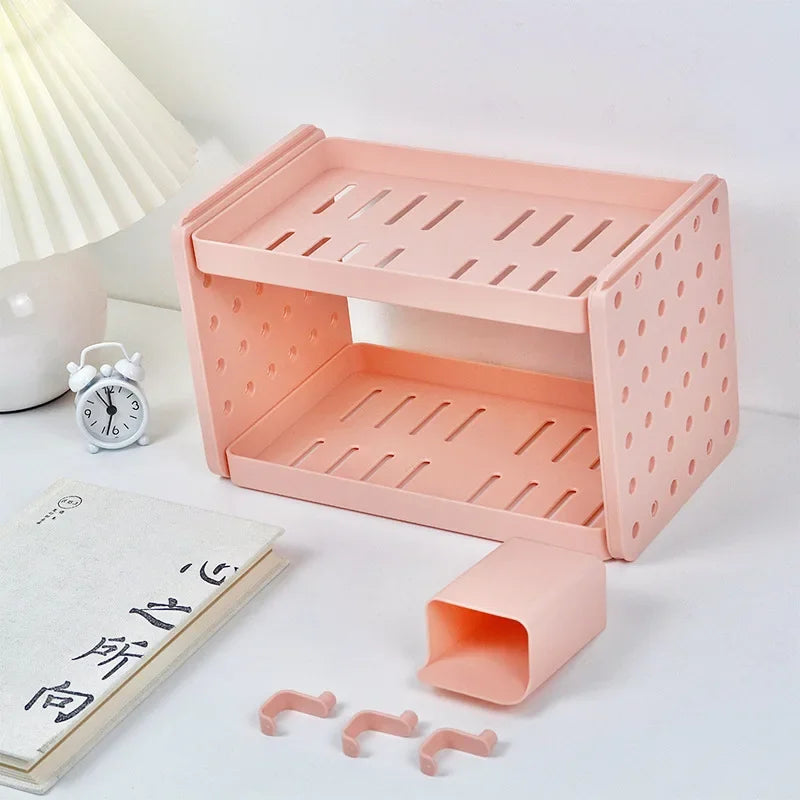 Layered Detachable Organizer with Pegboard