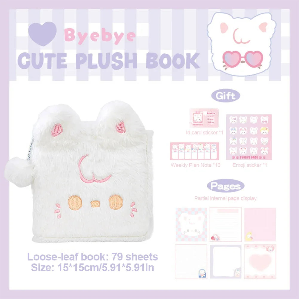 Sleeping Kitty Fluffy Notebook