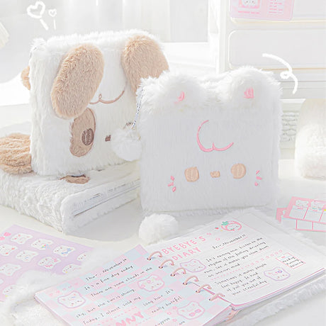 Sleeping Kitty Fluffy Notebook