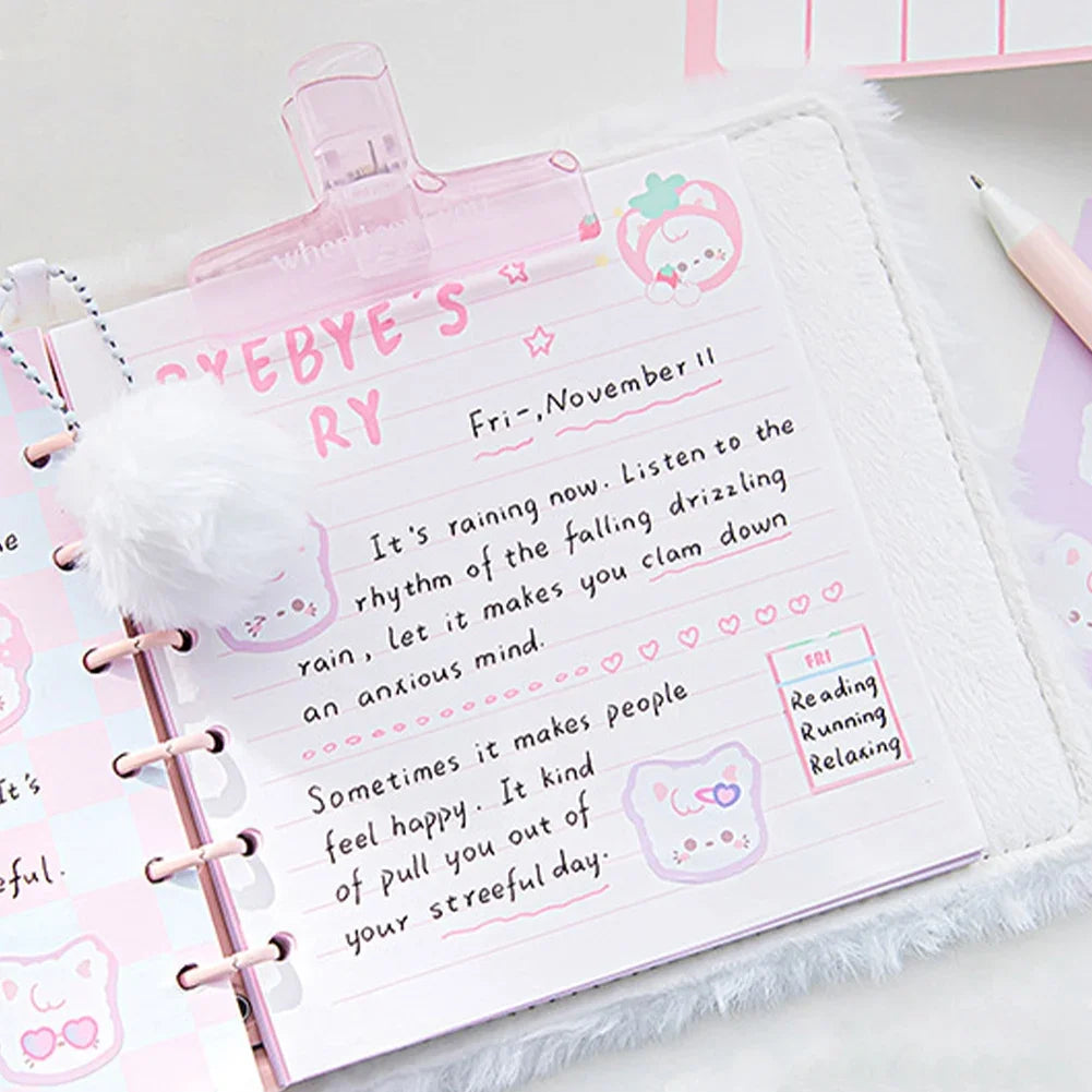 Sleeping Kitty Fluffy Notebook