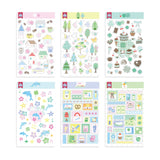 Half Summer Glitter 3D Sticker Sheet