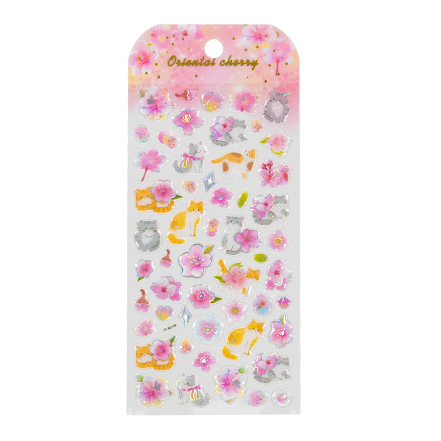 Sakura 3D Sticker Sheet