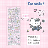 Cute Puppy and Cat Doodle Sticker