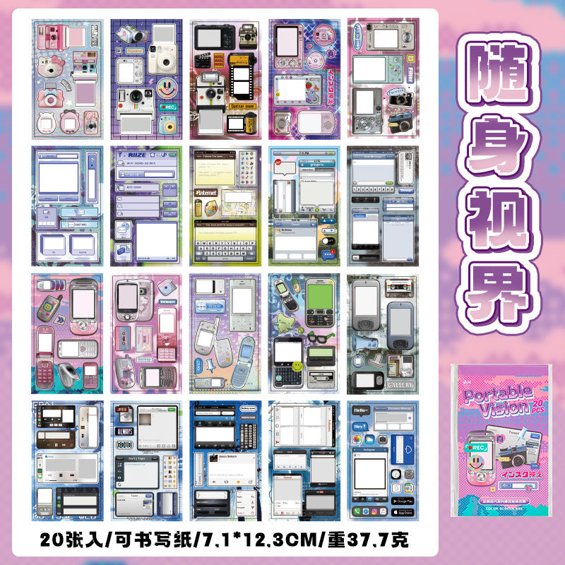 Millennium Retro Writable Sticker Book