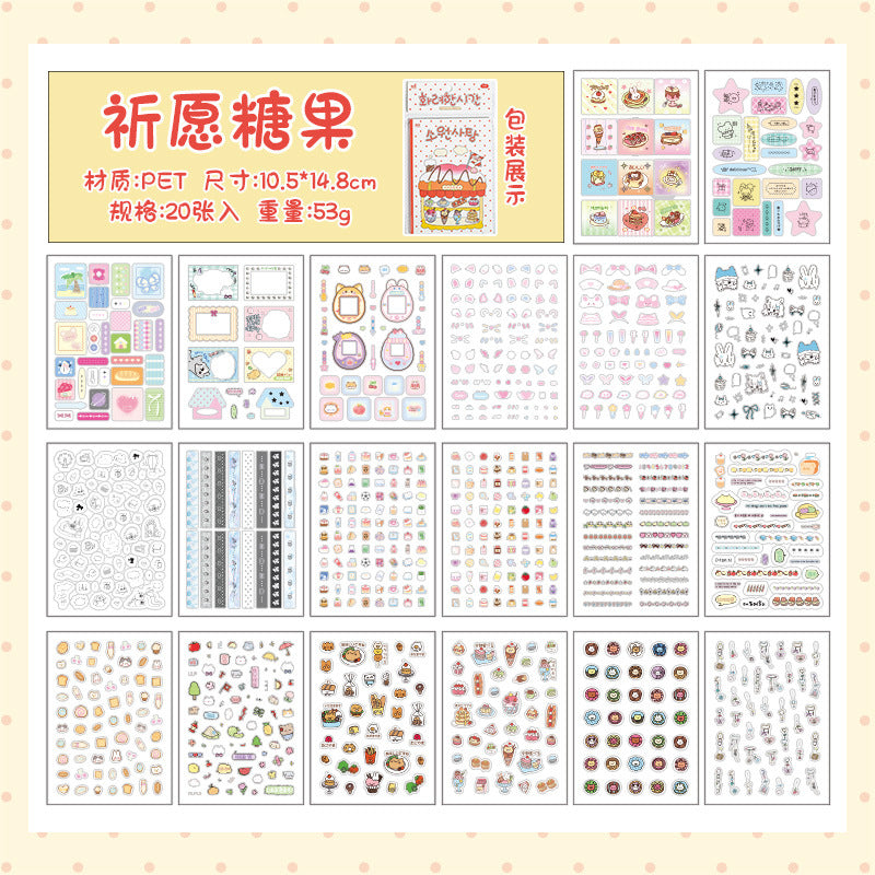 900pcs Colorful Time Sticker Book