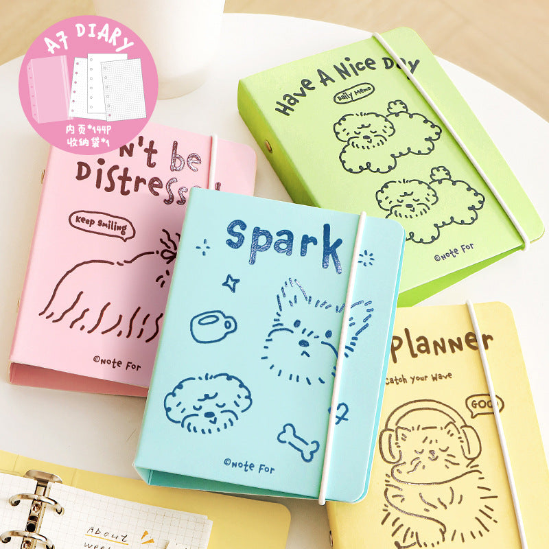 A7 Size Colorful Loose-leaf Notebook