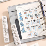 6 in 1 Kitten Daily Recording Stamps