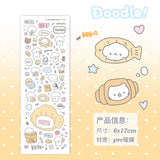 Cute Puppy and Cat Doodle Sticker