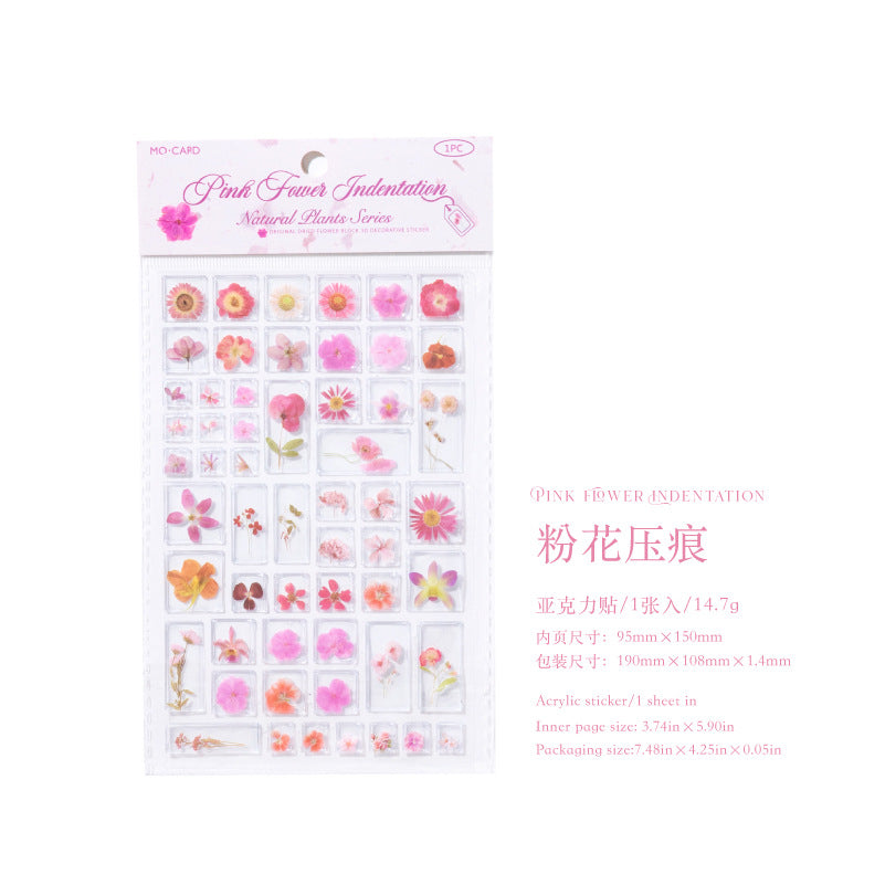 Dry Flower 3D Sticker Sheet