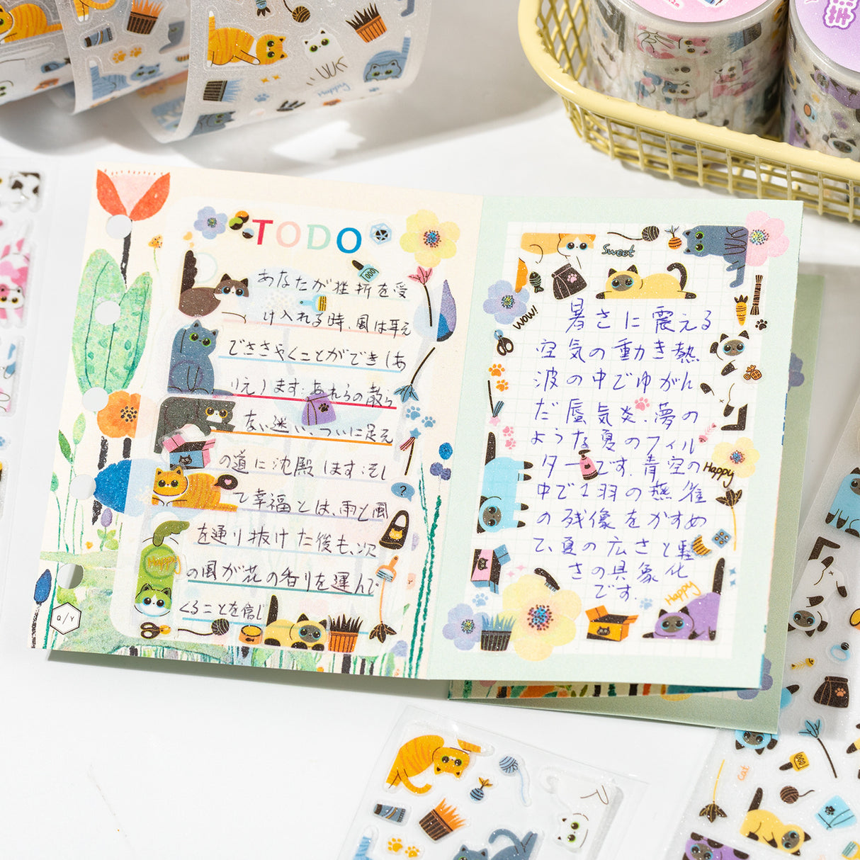 Kitty Frame Glitter Sticker Tape