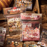 Retro Food Coiled Sticker Book