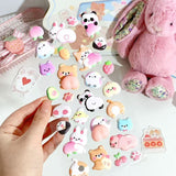 Cute Animal Squishy 3D Sticker Sheet Vol.2