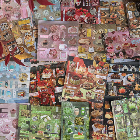 650pcs Retro Foods Sticker Book Series 2