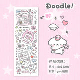 Cute Puppy and Cat Doodle Sticker