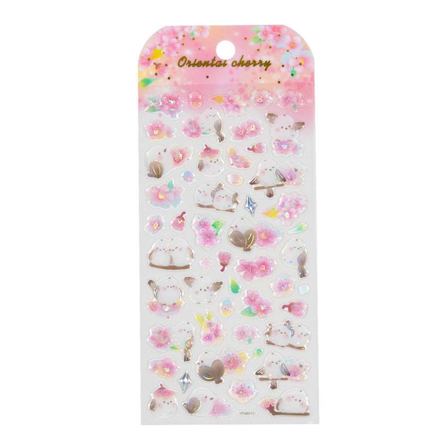 Sakura 3D Sticker Sheet