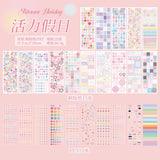 25 Pages Colorful Word Sticker Book