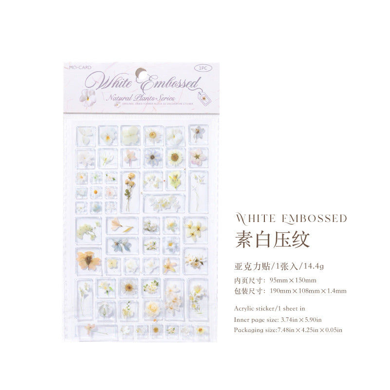 Dry Flower 3D Sticker Sheet