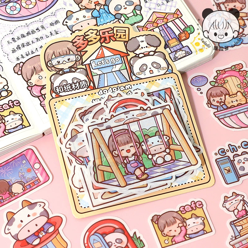 Theme Park Sticker Bag