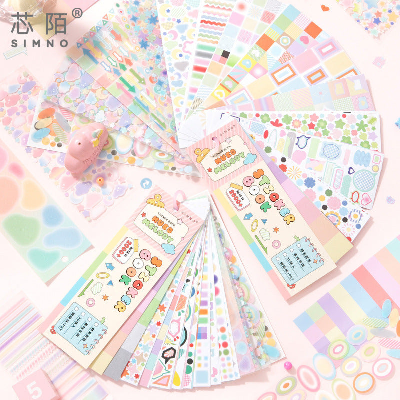 2000pcs Essential Sticker Book Series