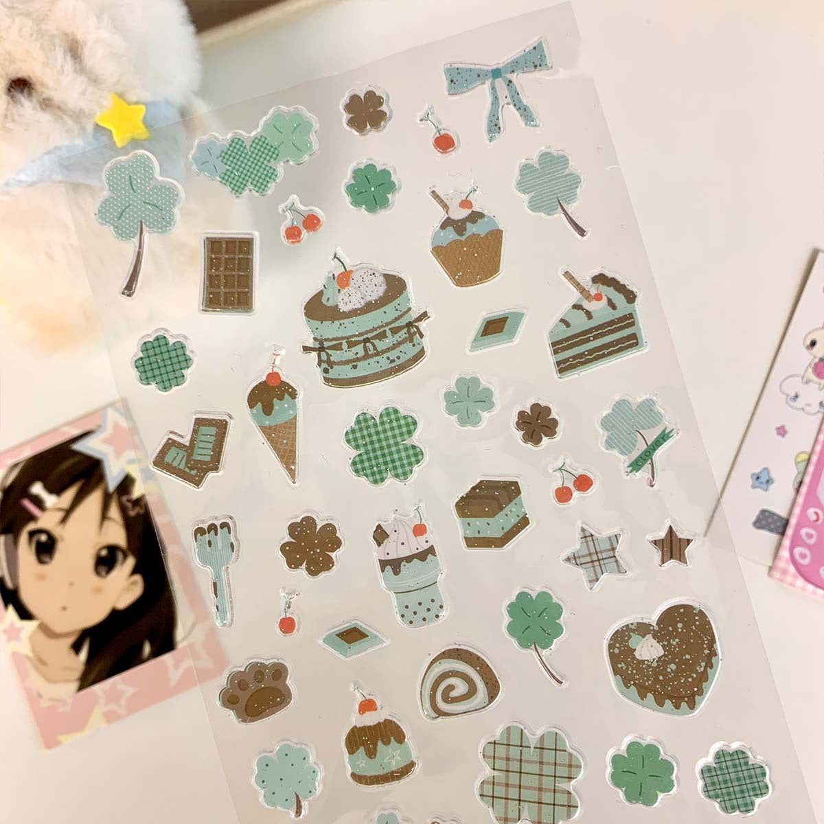 Half Summer Glitter 3D Sticker Sheet