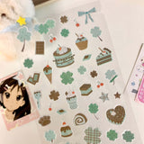 Half Summer Glitter 3D Sticker Sheet