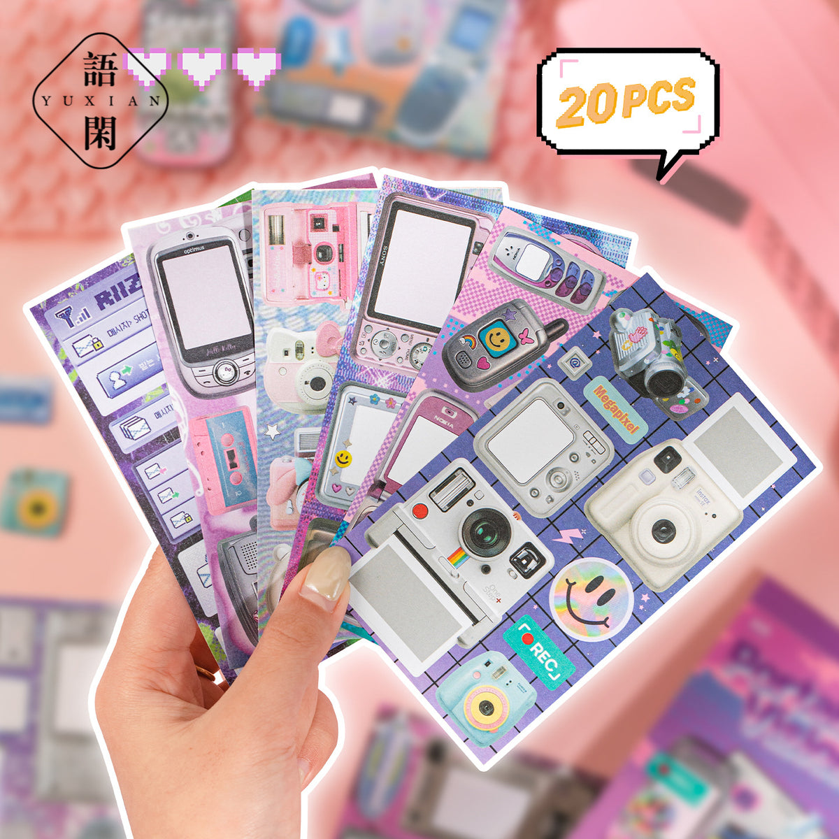 Millennium Retro Writable Sticker Book