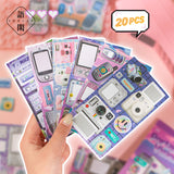 Millennium Retro Writable Sticker Book