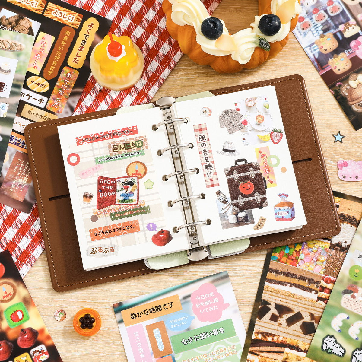Retro Crochet Food Sticker Book