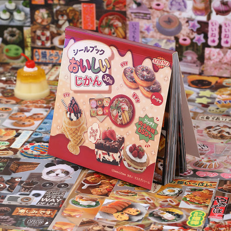 650pcs Retro Foods Sticker Book