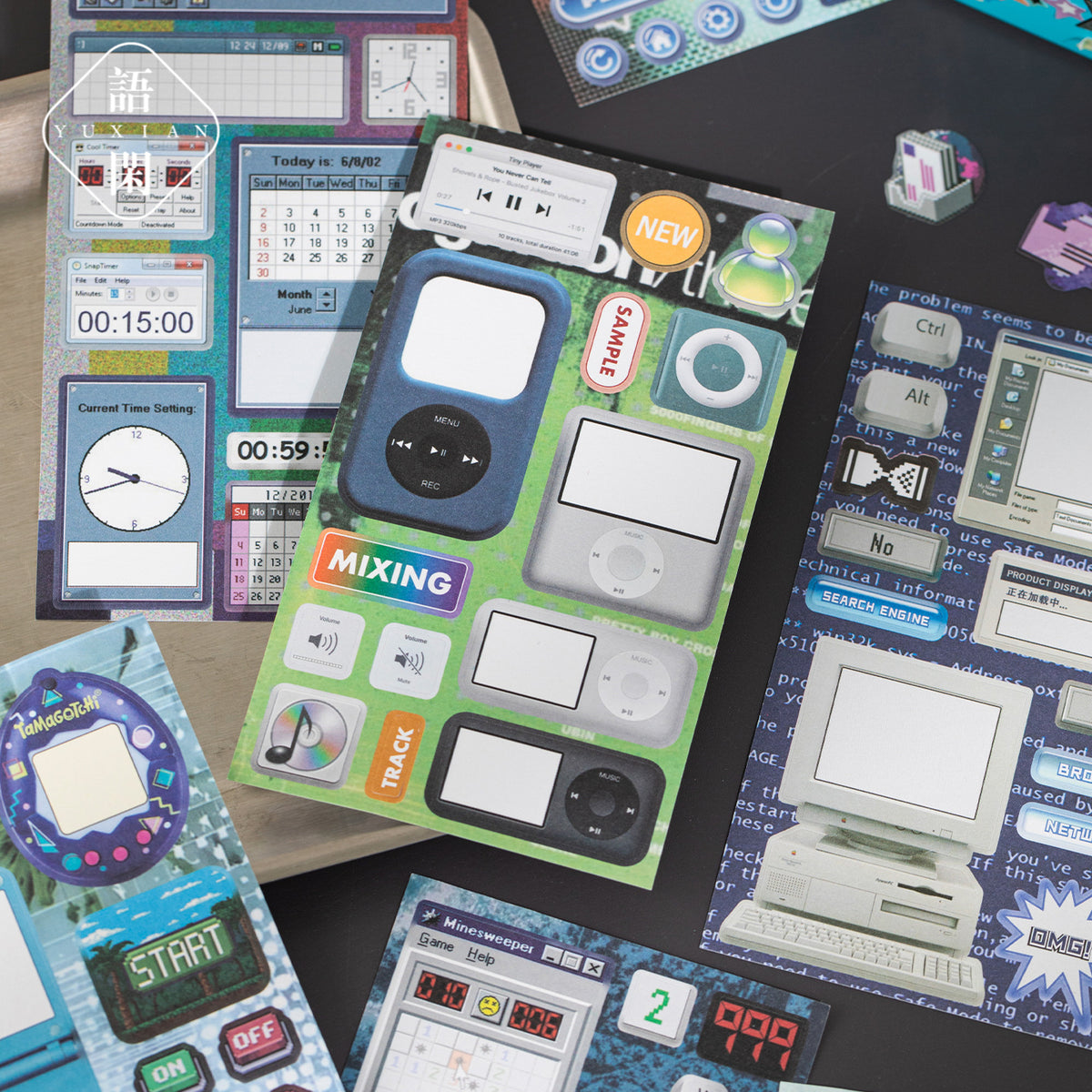 Millennium Retro Writable Sticker Book