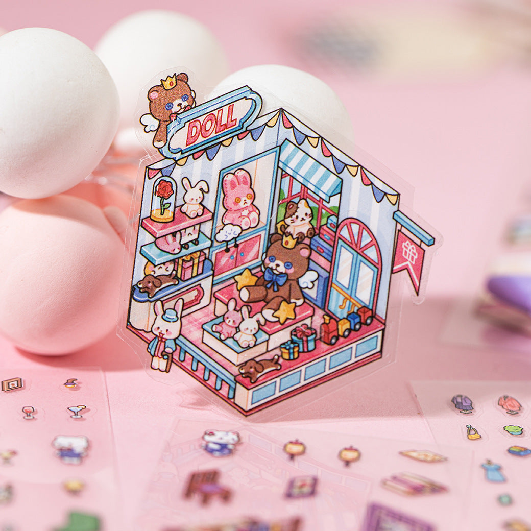 Miniature Rectangle Scene Sticker Book