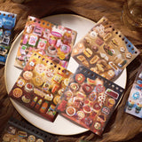 Retro Food Coiled Sticker Book