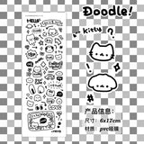 Cute Puppy and Cat Doodle Sticker