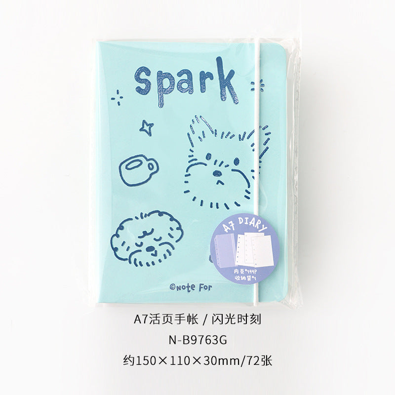 A7 Size Colorful Loose-leaf Notebook