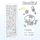 Cute Puppy and Cat Doodle Sticker