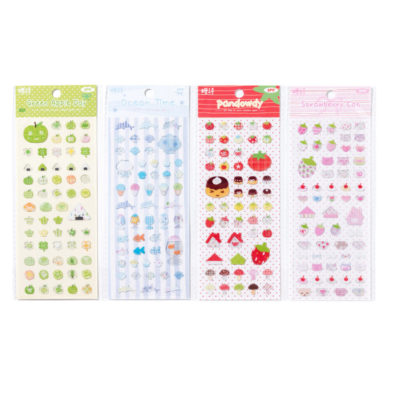 Retro Button 3D Sticker Sheet