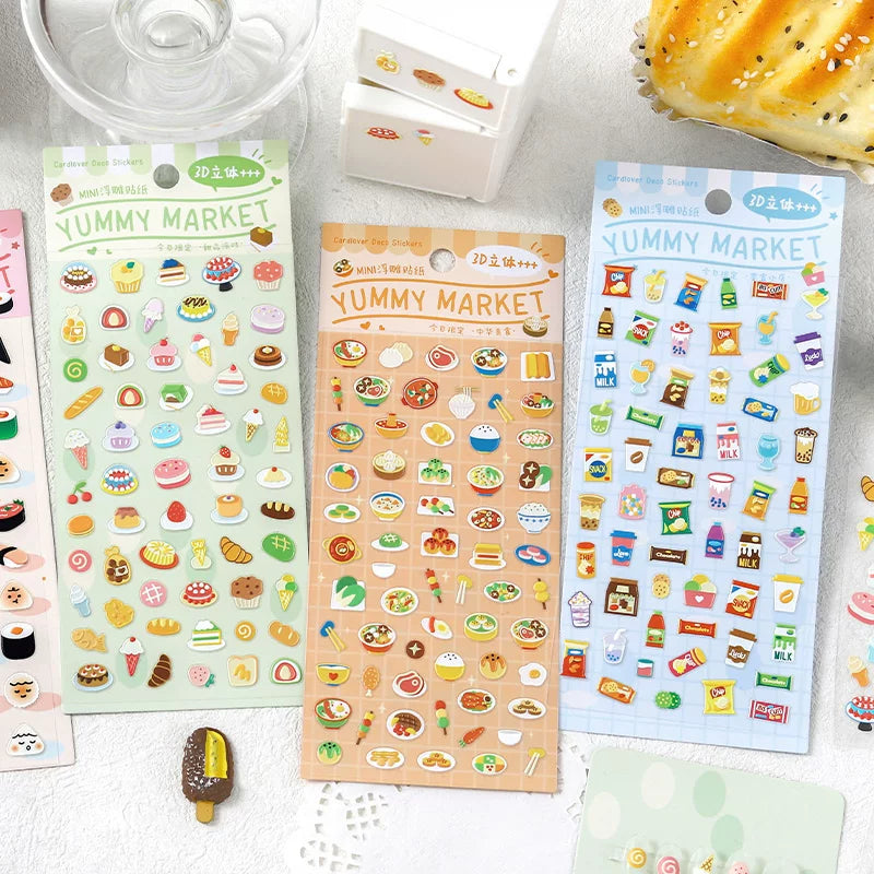 Food Market 3D Sticker Sheet