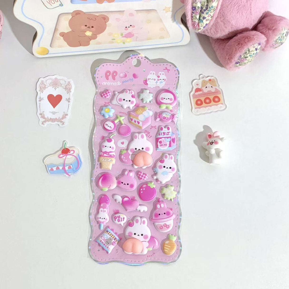 Cute Animal Squishy 3D Sticker Sheet Vol.2