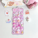 Cute Animal Squishy 3D Sticker Sheet Vol.2