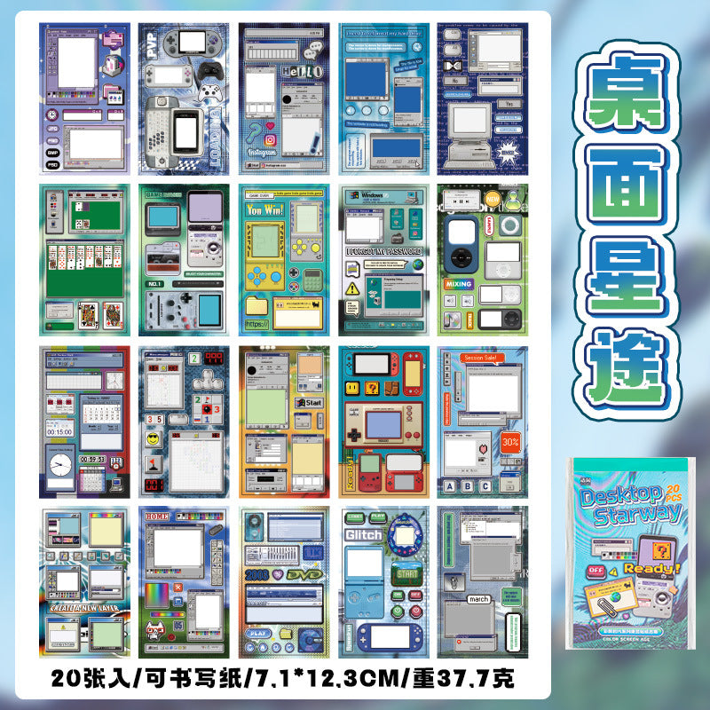 Millennium Retro Writable Sticker Book